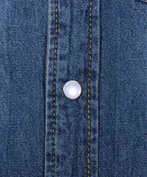 ８(eight)（エイト）の「USED加工 デニムシャツ 長袖シャツ ウエスタンシャツ （シャツ/ブラウス・メンズ・ブラック/ホワイト/ブルー系その他/ブルー系その他2/インディゴブルー・X-LARGE/MEDIUM/LARGE）」の11枚目の写真