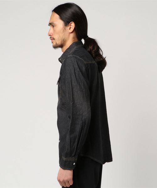 ８(eight)（エイト）の「USED加工 デニムシャツ 長袖シャツ ウエスタンシャツ （シャツ/ブラウス・メンズ・ブラック/ホワイト/ブルー系その他/ブルー系その他2/インディゴブルー・X-LARGE/MEDIUM/LARGE）」の13枚目の写真