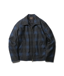 MR.OLIVE | BACK SATIN VINATGE OMBRE CHECK / RING ZIP BLOUSON(ブルゾン)