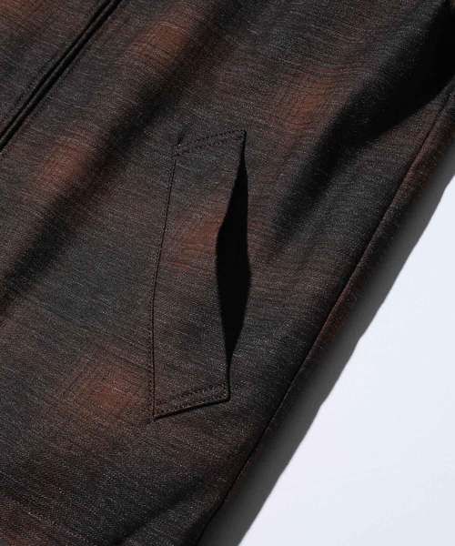 MR.OLIVE（ミスターオリーブ）の「BACK SATIN VINATGE OMBRE CHECK / RING ZIP BLOUSON（ブルゾン・メンズ・ネイビー/ブラウン/ワインレッド・SMALL/MEDIUM/LARGE/X-LARGE）」の8枚目の写真