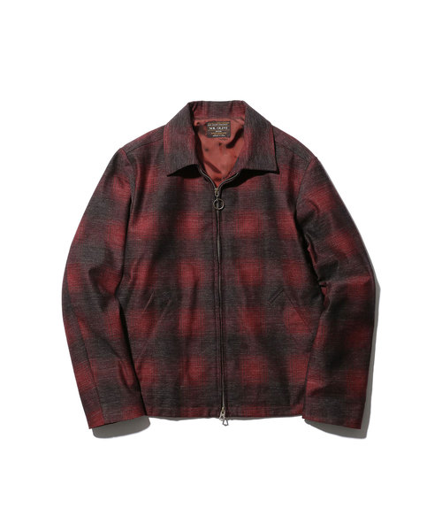 MR.OLIVE（ミスターオリーブ）の「BACK SATIN VINATGE OMBRE CHECK / RING ZIP BLOUSON（ブルゾン・メンズ・ネイビー/ブラウン/ワインレッド・SMALL/MEDIUM/LARGE/X-LARGE）」の10枚目の写真