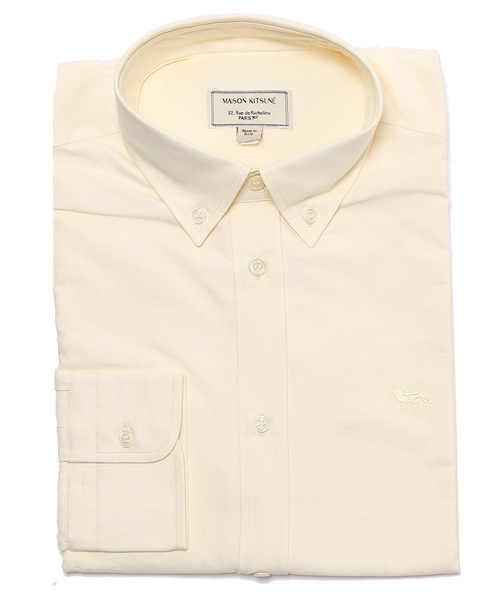Maison Kitsune（メゾンキツネ）の「CLASSIC SHIRT BD WITH POCKET (SOLID)（シャツ/ブラウス・メンズ・ホワイト/ネイビー/ピンク/クリーム/ブルー・40/38/39）」の3枚目の写真