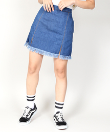 PUNYUS | フリンジデニムミニスカート(デニムスカート)