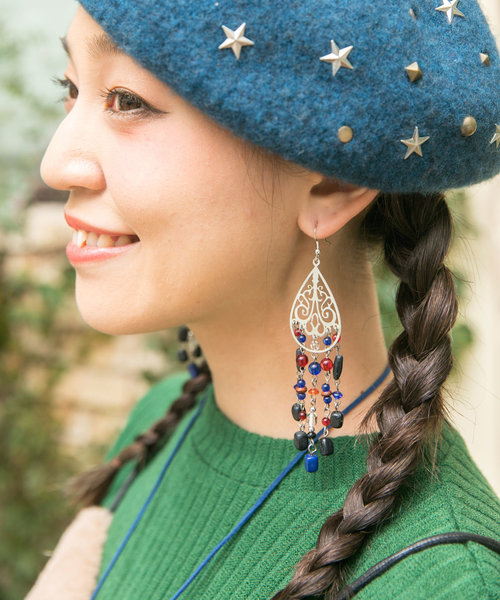 チャイハネ(チャイハネ)の「【チャイハネ】カミーラピアス(ピアス(両耳用)・レディース・シルバー/ゴールド・FREE)」の2枚目の写真