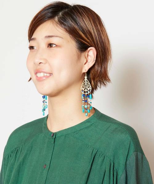 チャイハネ(チャイハネ)の「【チャイハネ】カミーラピアス(ピアス(両耳用)・レディース・シルバー/ゴールド・FREE)」の4枚目の写真