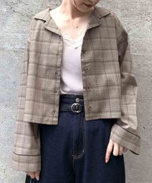 one after another NICE CLAUP | 開襟チェックシャツ(シャツ/ブラウス)