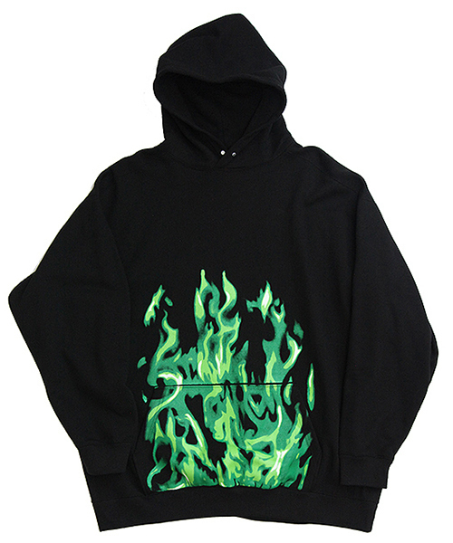 TENDER PERSON(テンダーパーソン)の「rpa576-FLAME PATTERN HOODIE 男女兼用 HOODIE PETTERN FLAME PERSON_ TENDER パーカー