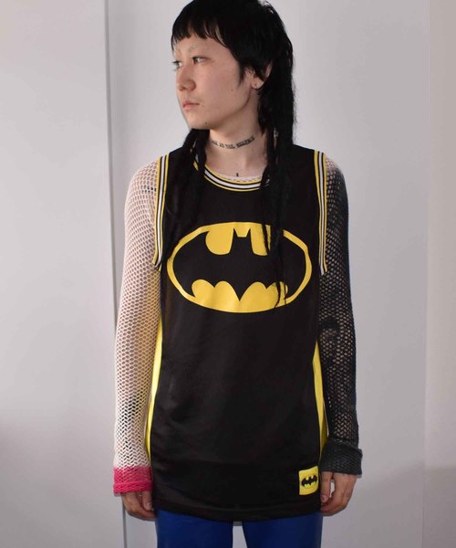 BATMAN タンクトップ 黒/黄色　ヴィンテージ　バットマン　バスケシャツ VINTAGE（ヴィンテージ）の「【ヴィンテージ古着】90's BATMAN