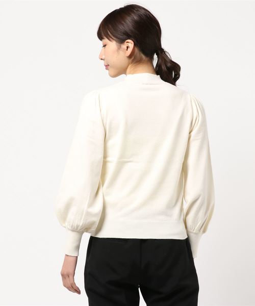 KOBE LETTUCE（コウベレタス）の「バルーンスリーブハイネックニットトップス＊レディース/セーター/長袖[C3557]神戸レタス（ニット/セーター・レディース・ブラック/ベージュ/グレー/レッド/アイボリー・FREE）」の7枚目の写真