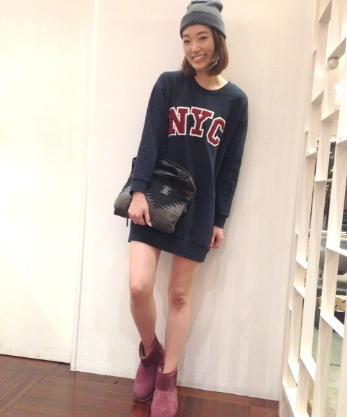 Another Edition（アナザーエディション）の「AE NYC WAPPEN OP（ワンピース・レディース・ネイビー/グレー/ケリー・フリー）」の3枚目の写真