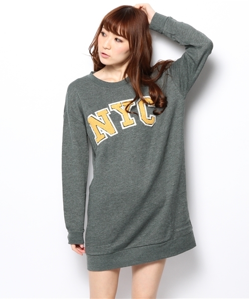 Another Edition（アナザーエディション）の「AE NYC WAPPEN OP（ワンピース・レディース・ネイビー/グレー/ケリー・フリー）」の14枚目の写真