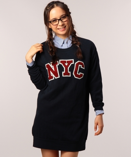 Another Edition（アナザーエディション）の「AE NYC WAPPEN OP（ワンピース・レディース・ネイビー/グレー/ケリー・フリー）」の15枚目の写真