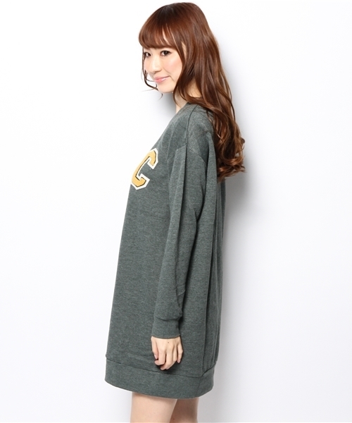 Another Edition（アナザーエディション）の「AE NYC WAPPEN OP（ワンピース・レディース・ネイビー/グレー/ケリー・フリー）」の5枚目の写真