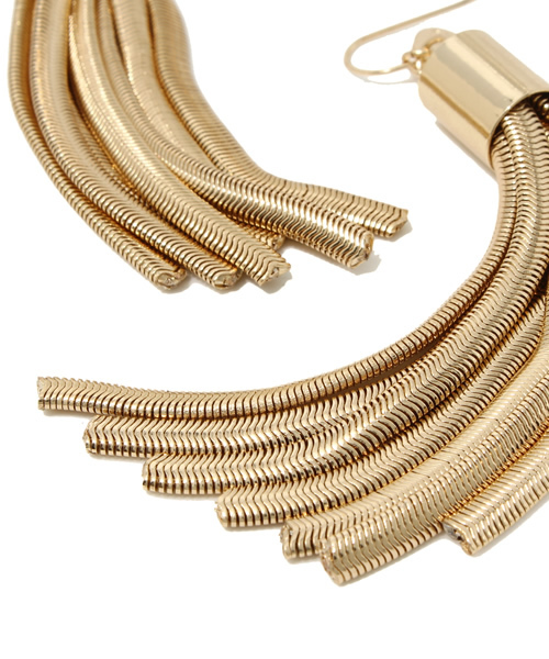 SLY LANG（スライラング）の「スネークチェーンフリンジピアス（ピアス（両耳用）・レディース・シルバー/ゴールド・FREE）」の3枚目の写真