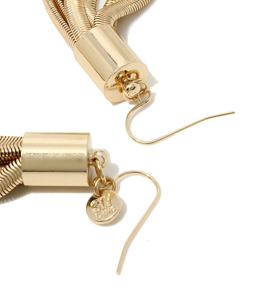 SLY LANG（スライラング）の「スネークチェーンフリンジピアス（ピアス（両耳用）・レディース・シルバー/ゴールド・FREE）」の4枚目の写真