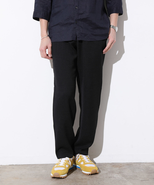 ADAM ET ROPE'(アダムエロペ)の「ASAGAO イージーパンツ(スラックス・メンズ・ブラック/チャコールグレー/オリーブ・L/M)」の2枚目の写真