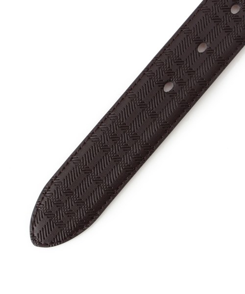 tk.TAKEO KIKUCHI（ティーケータケオキクチ）の「チェック×無地牛革リバーシブルベルト（ベルト・メンズ・ブラック系1/ダークブラウン系1・00）」の6枚目の写真