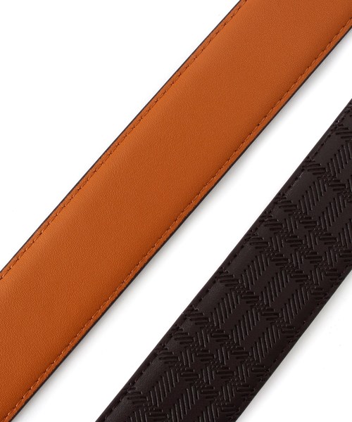 tk.TAKEO KIKUCHI（ティーケータケオキクチ）の「チェック×無地牛革リバーシブルベルト（ベルト・メンズ・ブラック系1/ダークブラウン系1・00）」の5枚目の写真