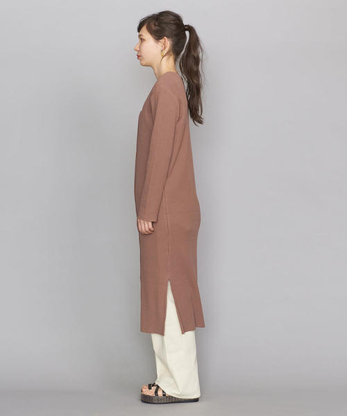 BEAUTY&YOUTH UNITED ARROWS（ビューティーアンドユースユナイテッドアローズ）の「BY リブフロントボタン2WAYマキシワンピース（ワンピース・レディース・オフホワイト/ブラック/モカ・FREE）」の6枚目の写真