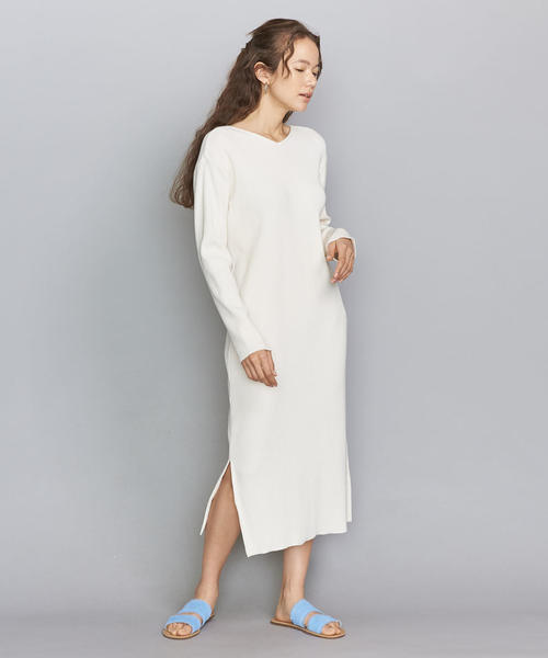 BEAUTY&YOUTH UNITED ARROWS（ビューティーアンドユースユナイテッドアローズ）の「BY リブフロントボタン2WAYマキシワンピース（ワンピース・レディース・オフホワイト/ブラック/モカ・FREE）」の12枚目の写真