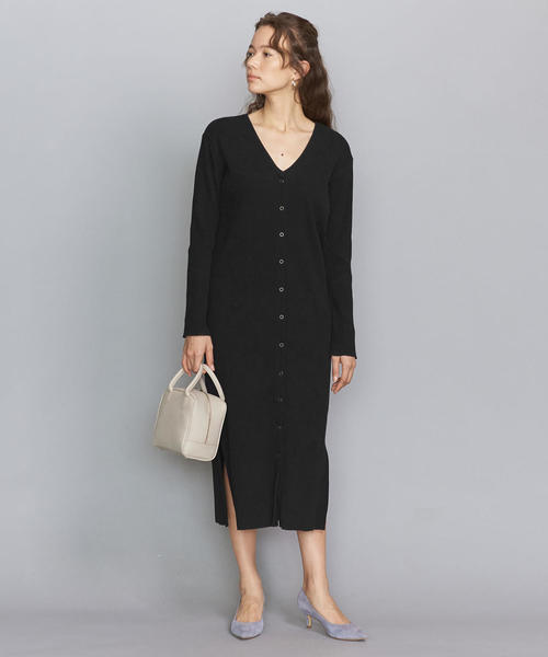 BEAUTY&YOUTH UNITED ARROWS（ビューティーアンドユースユナイテッドアローズ）の「BY リブフロントボタン2WAYマキシワンピース（ワンピース・レディース・オフホワイト/ブラック/モカ・FREE）」の15枚目の写真