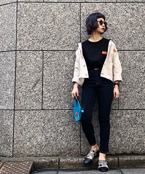 PAGEBOY（ページボーイ）の「【UNIVERSAL OVERALL】ロゴプリントTシャツ（Tシャツ/カットソー・レディース・ホワイト/キャメル/ブラック・FREE）」の21枚目の写真