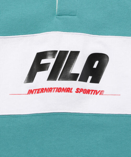 FILA（フィラ）の「＜FILA × monkey time＞ RUGBY SHT SS/ラガーシャツ（Tシャツ/カットソー・メンズ・ブラック/ターコイズブルー・SMALL/MEDIUM/LARGE）」の17枚目の写真
