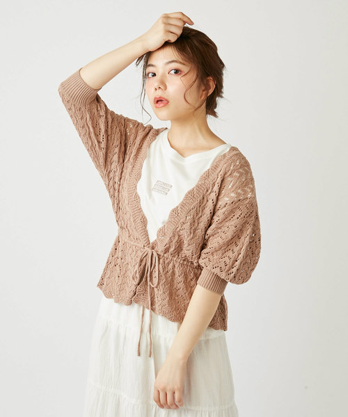 OLIVE des OLIVE（オリーブデオリーブ）の「3段ボックスロゴT（Tシャツ/カットソー・レディース・ブラック/ベージュ/オフホワイト・FREE）」の19枚目の写真