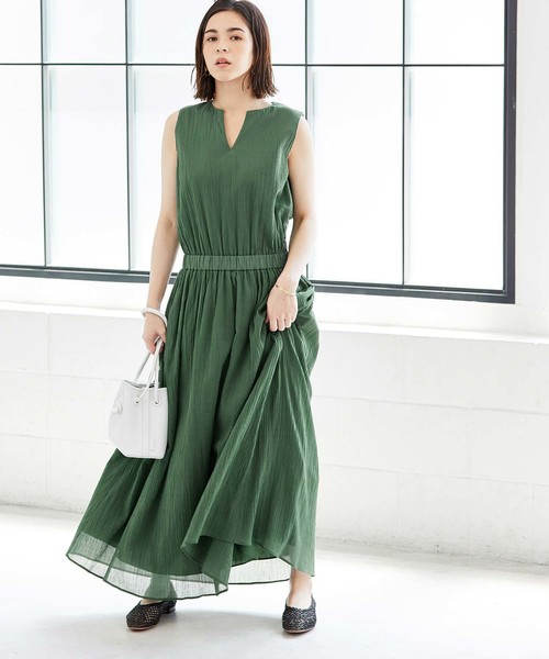 Adam Et Rope アダムエロペ の コットンウエストブラウジングワンピース ワンピース Wear