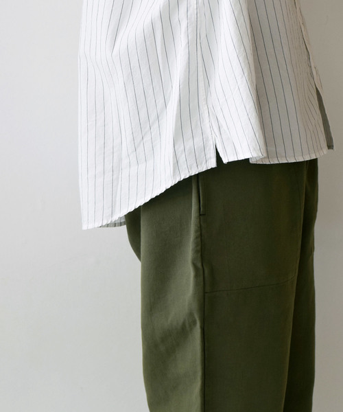 quadro（クオドロ）の「オーガニックコットンストライプワイドシャツ（シャツ/ブラウス・レディース・ホワイト/オフホワイト・FREE）」の11枚目の写真