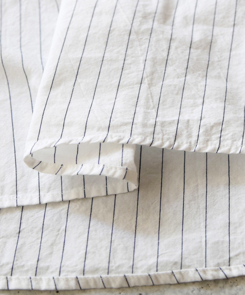 quadro（クオドロ）の「オーガニックコットンストライプワイドシャツ（シャツ/ブラウス・レディース・ホワイト/オフホワイト・FREE）」の12枚目の写真