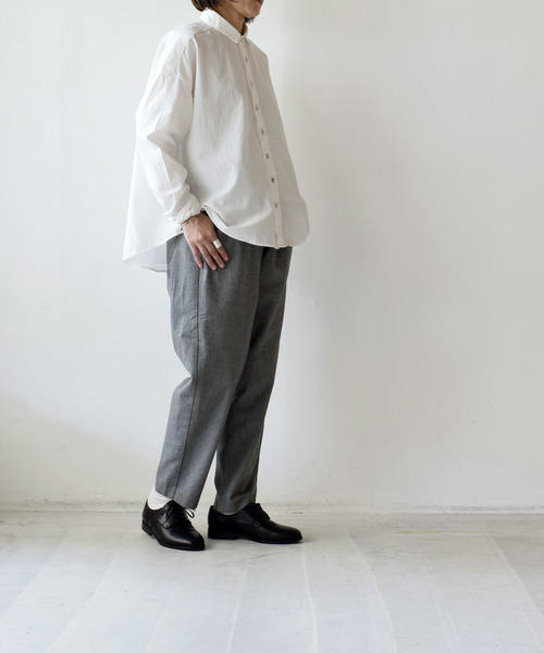 quadro（クオドロ）の「オーガニックコットンストライプワイドシャツ（シャツ/ブラウス・レディース・ホワイト/オフホワイト・FREE）」の17枚目の写真