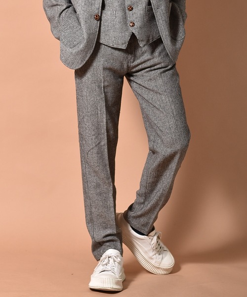 ARTS&SCIENCE アーツアンドサイエンス　テーパードパンツ　ヘリンボーン ヘリンボーン テーパードパンツ パンツ メンズ 送料無料・再再販