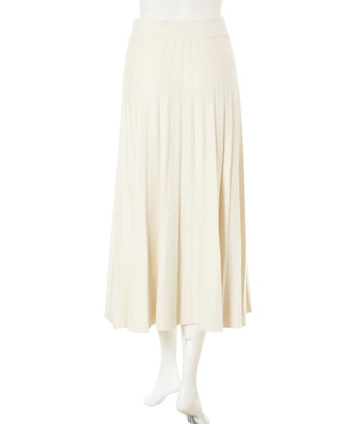 fifth（フィフス）の「プリーツニットミディスカート（スカート・レディース・アイボリー/ブラウン・MEDIUM）」の5枚目の写真