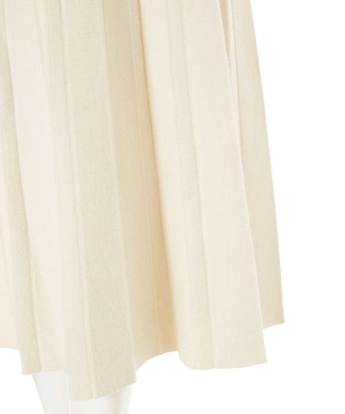 fifth（フィフス）の「プリーツニットミディスカート（スカート・レディース・アイボリー/ブラウン・MEDIUM）」の7枚目の写真