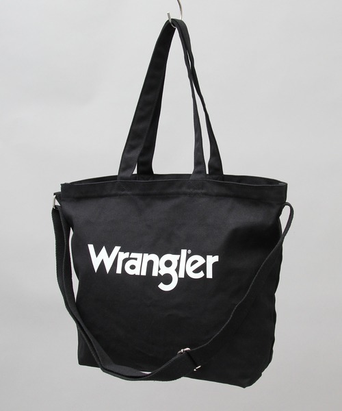 Wrangler（ラングラー）の「【 Wrangler / ラングラー 】 2WAY キャンバス ショルダー トートバッグ / シンプルロゴ（トートバッグ・メンズ・ホワイト/ブラック/カーキ・FREE）」の4枚目の写真
