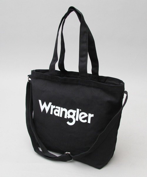 Wrangler（ラングラー）の「【 Wrangler / ラングラー 】 2WAY キャンバス ショルダー トートバッグ / シンプルロゴ（トートバッグ・メンズ・ホワイト/ブラック/カーキ・FREE）」の5枚目の写真