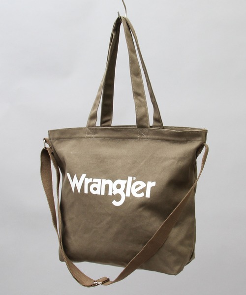 Wrangler（ラングラー）の「【 Wrangler / ラングラー 】 2WAY キャンバス ショルダー トートバッグ / シンプルロゴ（トートバッグ・メンズ・ホワイト/ブラック/カーキ・FREE）」の8枚目の写真
