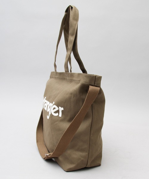Wrangler（ラングラー）の「【 Wrangler / ラングラー 】 2WAY キャンバス ショルダー トートバッグ / シンプルロゴ（トートバッグ・メンズ・ホワイト/ブラック/カーキ・FREE）」の10枚目の写真