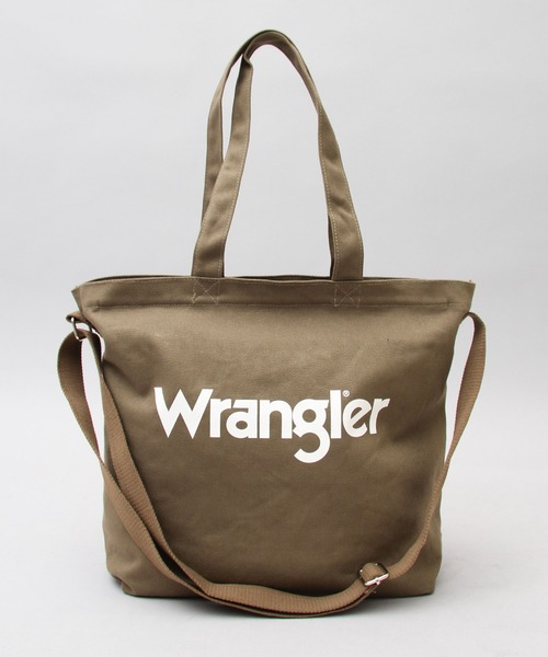 Wrangler（ラングラー）の「【 Wrangler / ラングラー 】 2WAY キャンバス ショルダー トートバッグ / シンプルロゴ（トートバッグ・メンズ・ホワイト/ブラック/カーキ・FREE）」の12枚目の写真