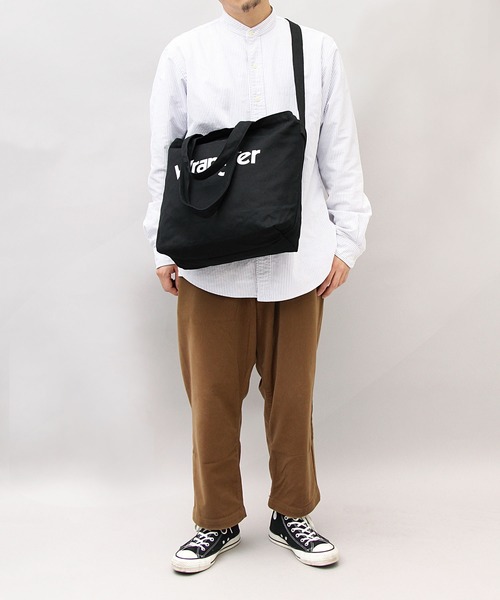 Wrangler（ラングラー）の「【 Wrangler / ラングラー 】 2WAY キャンバス ショルダー トートバッグ / シンプルロゴ（トートバッグ・メンズ・ホワイト/ブラック/カーキ・FREE）」の22枚目の写真