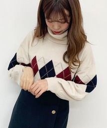 apres jour | アーガイルタートルニット【ZOZOTOWN限定アイテム】(ニット/セーター)