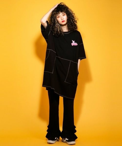 Candy Stripper（キャンディストリッパー）の「FUNNY FRIENDS ワンピース（ワンピース・レディース・ピンク/ブラック/パープル・2）」の2枚目の写真