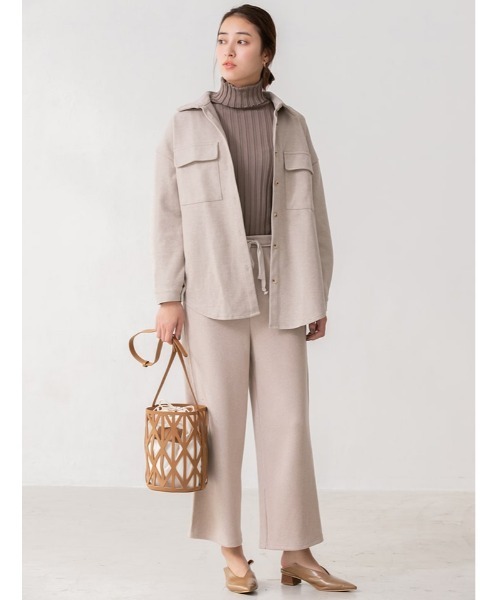 fifth(フィフス)の「ベルト付CPOシャツジャケット(ライダースジャケット・レディース・ベージュ/カーキ・MEDIUM)」の15枚目の写真