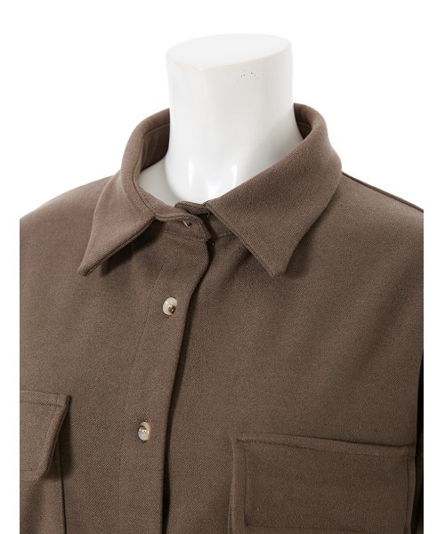 fifth(フィフス)の「ベルト付CPOシャツジャケット(ライダースジャケット・レディース・ベージュ/カーキ・MEDIUM)」の8枚目の写真