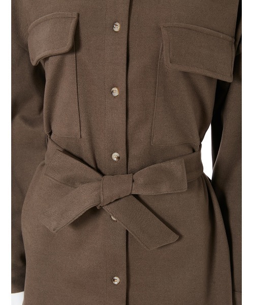 fifth(フィフス)の「ベルト付CPOシャツジャケット(ライダースジャケット・レディース・ベージュ/カーキ・MEDIUM)」の9枚目の写真