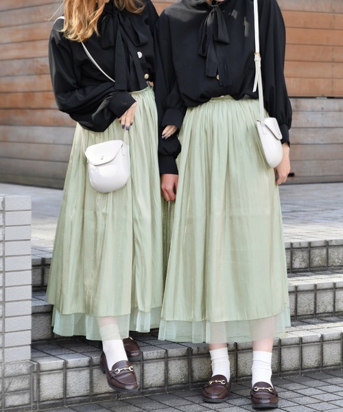 PairPair(ペアペア)の「2WAYボウタイ付イロイロボタンブラウス(シャツ/ブラウス・レディース・ブラック/アイボリー/ピンク/ラベンダー・FREE)」の7枚目の写真