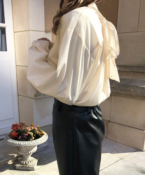 PairPair(ペアペア)の「2WAYボウタイ付イロイロボタンブラウス(シャツ/ブラウス・レディース・ブラック/アイボリー/ピンク/ラベンダー・FREE)」の8枚目の写真