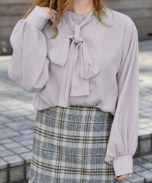 PairPair(ペアペア)の「2WAYボウタイ付イロイロボタンブラウス(シャツ/ブラウス・レディース・ブラック/アイボリー/ピンク/ラベンダー・FREE)」の13枚目の写真