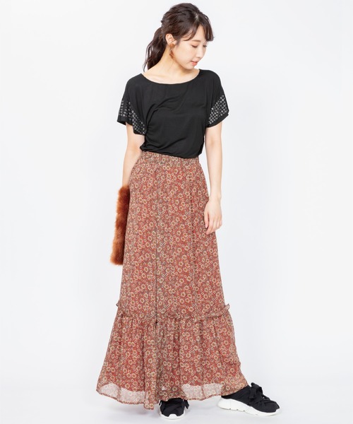 JETSET SOLO PLUS （ジェットセットソロプラス）の「2WAY デザインTシャツ（Tシャツ/カットソー・レディース・ブラック/オフホワイト/ブルーグレー・FREE）」の10枚目の写真